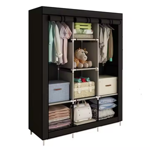 Armario Plegable de Tela con Fundas para Tarjetas de PP Duraderas de Alta Calidad <span class=keywords><strong>SER</strong></span>, Armario Plegable para Dormitorio, Muebles para Recámara - Product Image 3
