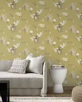 Papier peint non tissé respirant à motifs floraux aquarelle pour salon, hôtel et bureau – Rénovation commerciale en gros