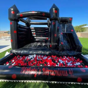 GMY gonfiabili gonfiabile <span class=keywords><strong>nero</strong></span> casa di rimbalzo con scivolo Infantiles Infantiles <span class=keywords><strong>castello</strong></span> gonfiabile con la sfera Pit per i bambini <span class=keywords><strong>del</strong></span> partito - Product Image 1