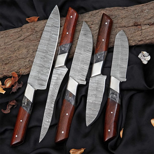 Custom Handmade Damascus Kitchen <b>Knife</b> <b>Set</b> Premium <b>Sharp</b> Professional Damascus Steel Kitchen <b>Knife</b> <b>Set</b> For Online Sale - Product Image 5