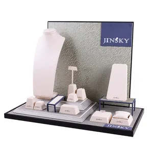 Jinsky Luxury Custom Leather Jewelry Display Stand Cases & Displays Leather / MDF 20 Sets as Sample or Customized Accepatble