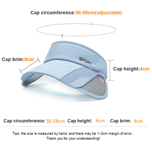 Wholesale <b>Summer</b> Fashionable Outdoor Sports Cycling Plain Visor Cap Custom Logo Wide Brim Sun <b>Hat</b> for Men Women Party Travel - Product Image 2