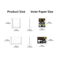 Support de table de support de nom de carte d'A8 PS support de table d'affichage en forme de T d'OEM pour le restaurant de support de menu de magasin