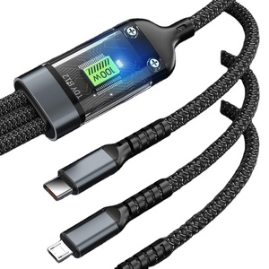 Tốt Nhất Bán 3 Trong 1 USB Loại C + 8 Pin + Micro Cable Nhanh Chóng Sạc Cáp USB Cho Macbook Cho Điện Thoại Đối Với Xiaomi Devices-100W Tương Thích - Product Image 1