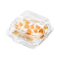 Boîte à gâteau transparente festive avec option ruban Joyeux Anniversaire, idéale pour la présentation de gâteaux de fêtes et de célébrations