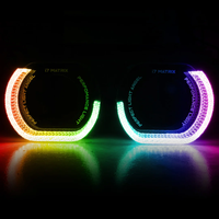 VAHID Bulk 5D Crystal Angel Eyes WRGB LED Halo Ring, contrôle par application mobile, étanche, feux de jour pour voiture, pièces de rétrofit