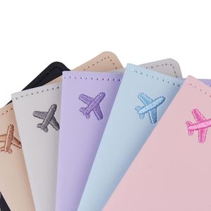 Hot Selling Fashionable New Pu Leather <b>Cover</b> With Embroidery Logo <b>Passport</b> Holders in Stock for Sale - Product Image 3