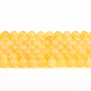 ลูกปัดหยกธรรมชาติสีเบจทรงกลมขนาด 6 มม. สำหรับทำเครื่องประดับ ขายส่ง - Product Image 4