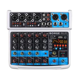 BMG-06F 6 input audio mixer 6 channel analog mixing console with USB,48V,24 DSP