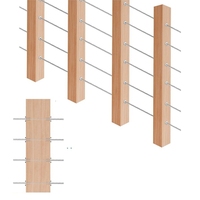 Manchons de fixation en acier inoxydable 316 HIMOWAY pour poteaux en bois, installation DIY pour garde-corps à câble de 1/8 pouce
