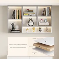 Bureau mural flottant moderne en bois massif avec étagère de rangement personnalisable pour salon Chine
