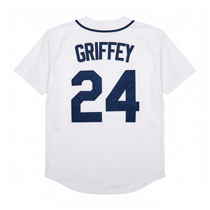 เสื้อเบสบอลสไตล์วินเทจสำหรับผู้ชาย แบบเย็บติด หมายเลข 24 Griffey Jr. 51 <span class=keywords><strong>Ichiro</strong></span> Suzuki 42 Griffey Jr. 11 Edgar Martinez ไซส์ S-3XL - Product Image 2