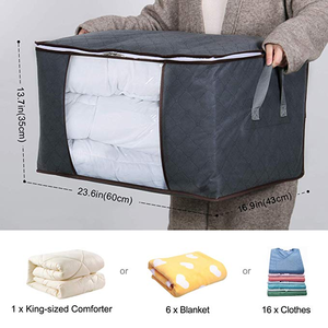 Vente en gros d'usine, boîte de rangement 50/75L, sac de rangement pour couettes en tissu non tissé, boîte de rangement pliable pour vêtements - Product Image 5