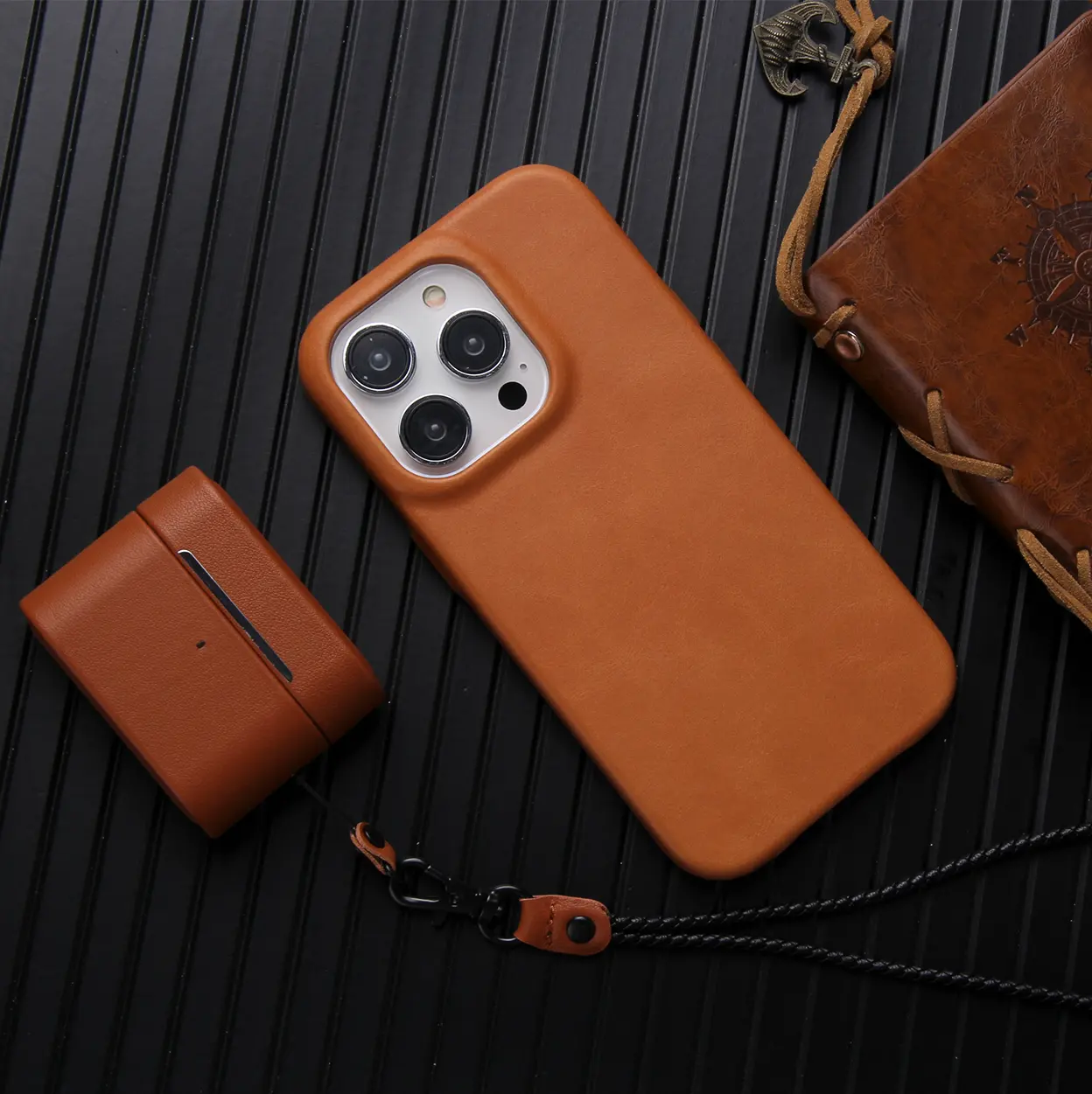 Luxury Genuine Leather Case for iPhone 15 Waxy leather Cases for iPhone 11 \ 12\13\14\15