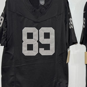 Maßgefertigtes Hochwertiges Las Vegas Raiders Style American Football Trikot Genäht # 11 # 13 # 24 # 28 # 34 Name Nummer Polyester Sport - Product Image 3