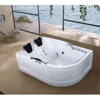 Sunsun — baignoire lumineuse led de luxe, pour 1 ou 2 personnes, jets d'eau chaude, massage d'angle dans la salle de bain, avec télévision et oreiller
