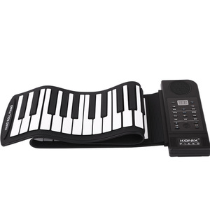 Piano de Mano Konix de 61 Teclas, Teclado Electrónico Plegable Portátil con Altavoz Integrado, Doble Alimentación (USB/Batería), Conector para Auriculares - Product Image 1