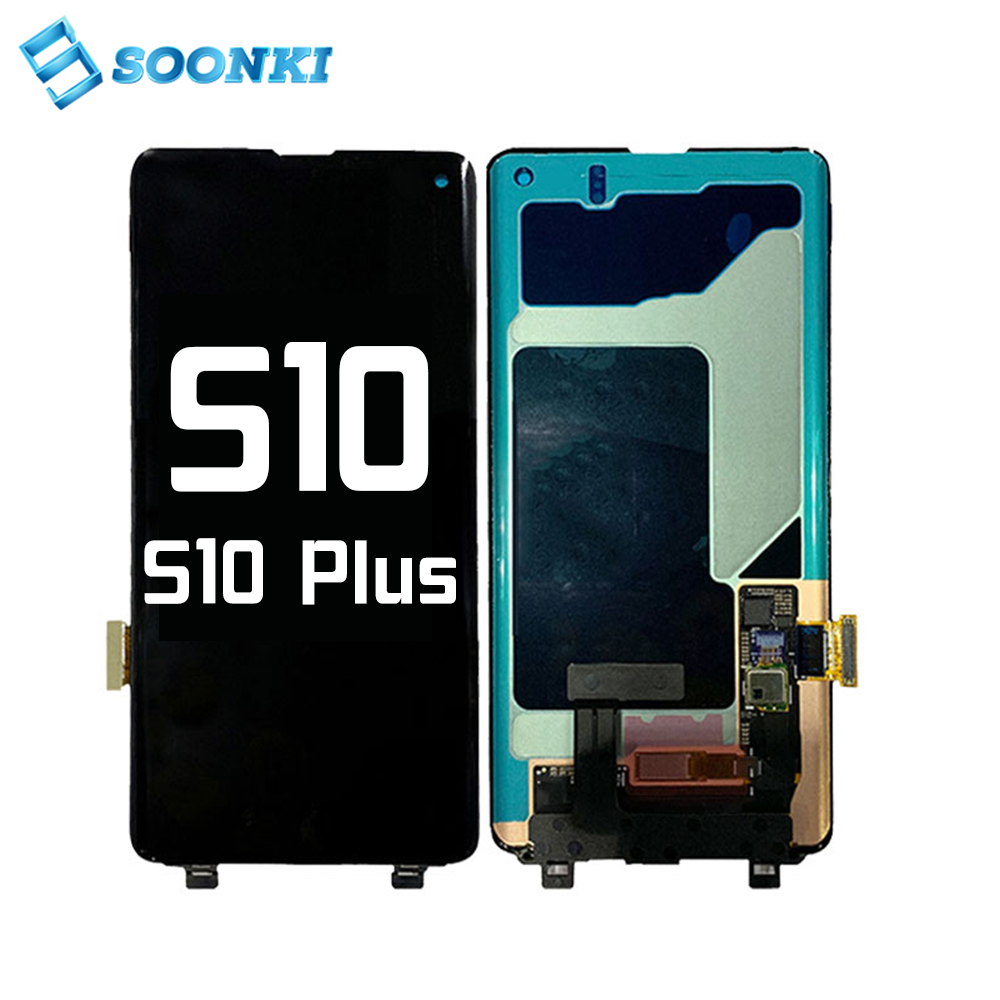 Free sample S10 plus lcd screen for samsung s10 display mobile phone Lcds for samsung galaxy S10 plus screen replacement