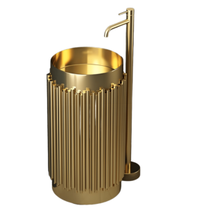 Lavabo a <span class=keywords><strong>Colonna</strong></span> Cilindrico Alto e Basso Personalizzato in Acciaio Inossidabile per Esterni e Cortili - Product Image 6
