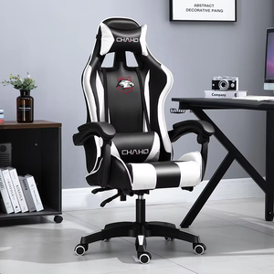 Chaise de jeu personnalisée avec logo en gros, motif aigle, dossier haut, avec roulettes pour salle de jeux à domicile - Product Image 1