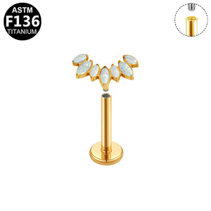 <span class=keywords><strong>Piercing</strong></span> Labret de <span class=keywords><strong>Titanio</strong></span> G23 con Ópalo Auténtico y Rosca Interna, <span class=keywords><strong>Piercing</strong></span> de Oreja de <span class=keywords><strong>Titanio</strong></span> <span class=keywords><strong>Puro</strong></span> con Rosca Interna - Product Image 6