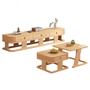 Meubles <span class=keywords><strong>de</strong></span> salon d'hôtel <span class=keywords><strong>de</strong></span> style industriel moderne à prix abordable, meuble TV et <span class=keywords><strong>table</strong></span> basse en <span class=keywords><strong>bois</strong></span> massif <span class=keywords><strong>de</strong></span> style nordique - Product Image 3