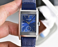 Montre mécanique automatique de luxe haut de gamme pour homme, cadran bleu, cristal saphir, bracelet en cuir, réserve de marche, style Hip Hop