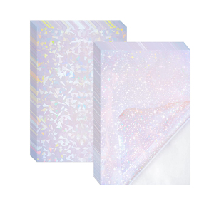 Feuilles de stratifié holographiques transparentes, vinyle de stratification de superposition de taille A4, Film de stratifié holographique auto-adhésif imperméable - Product Image 1