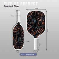 Raquettes de pickleball durables Terrabond T300 sans bordure, noyau en bois de peuplier alvéolé, écologiques, pour l'entraînement et le divertissement des enfants