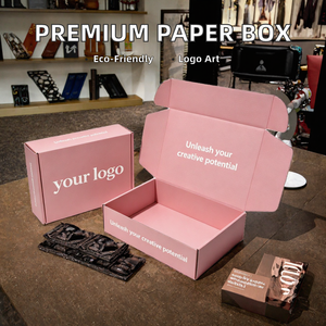 Caja de Regalo de Papel Corrugado Rosa, Caja de Embalaje para Envíos con Logotipo Personalizado, Caja de Embalaje para Regalos de Alimentos y Cosméticos - Product Image 2