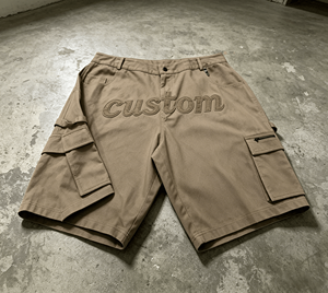 Shorts cargo pour homme personnalisés, logo brodé, taille mi-haute, respirant, en toile, style bermuda, vêtements décontractés - Product Image 2