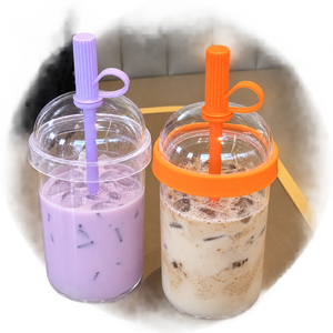 Bicchiere con Cannuccia Personalizzabile 18oz, Portatile, Senza BPA, Resistente al Caldo e al Freddo, in Tritan, Riutilizzabile per Caffè e Bubble Tea - Product Image 6