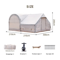 Tente de toit gonflable géante pour le camping en plein air, entièrement automatique, portable, imperméable, résistante au vent, en tissu Oxford, double couche, quatre saisons