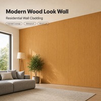 Panel Dinding SPC Motif Kayu, Papan Dekoratif Modern untuk Dinding Utama, Renovasi Rumah dan Kantor