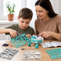 Kit Robot Solaire 16-en-1 DIY STEM – Jouets Éducatifs pour Enfants 8-12 Ans – Ensemble Scientifique d'Expérimentation Robotique Alimenté par l'Énergie Verte
