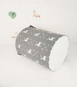 Deer Round Canvas Large Clothes <b>Basket</b> <b>Laundry</b> Hamper with Handles,Waterproof Cotton Storage Organizer Perfect - Product Image 2