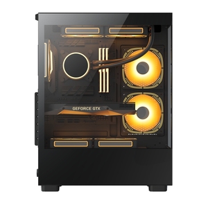 พีซีเกม ATX พร้อมระบบระบายความร้อนด้วยน้ำที่ผ่านการตรวจสอบแล้วแหล่งจ่ายไฟที่มีประสิทธิภาพเคสคอมพิวเตอร์ที่ทันสมัย - Product Image 1