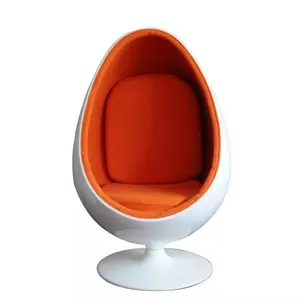 Chaise oeuf de luxe, support de salon, hôtel, chaise de chambre à coucher, mobilier moderne, chaise boule, maison, fibre de verre