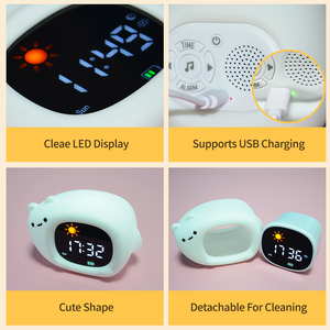 עיצוב קריקטורה צבעוני צבעוני לילדים סיליקון שעון מעורר קול מתקתק שקט עבור נסיעות שינה שולחן שינה לילדים - Product Image 5