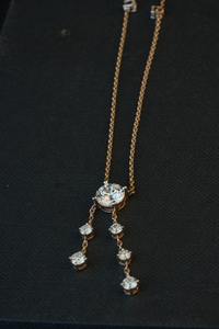 Lujo VS1 Claridad Lab-Grown Pear Cut 18/14Kt Oro blanco Collar de diamantes IGI Certificado Ocasión de boda y fiesta de moda - Product Image 4