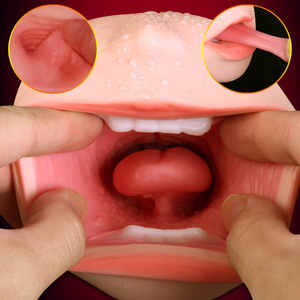 Copa de Masturbación Oral Realista, Elástica, Inodora, Color Trigo, con Efecto de Garganta Profunda, Juguete Sexual Masculino, Suministro de Fábrica - Product Image 2