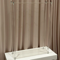 Zhuoyun Nouveau design de décoration de table pour hôtel et maison, support à fleurs en acrylique transparent doré, centre de table de mariage