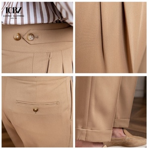 2025 Spring New Men's Neapolitan Solid Color High-waisted Straight Versatile Comfortable Casual Long Suit <b>Pants</b> Men - Product Image 6