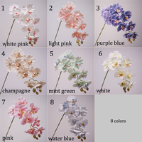 Fleurs artificielles en gros, orchidée à 9 têtes, toucher réel, Phalaenopsis imprimée en 3D, fleurs Amabili, décorations pour la maison