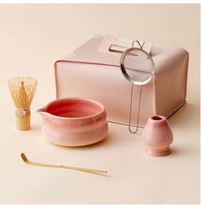 OEM Customized 7pcs Japanese Kung Fu <b>Tea</b> Tool <b>Set</b> Handmade Ceramic Traditional Matcha Gift Box Matte Pink Coffee & <b>Tea</b> <b>Sets</b> - Product Image 2