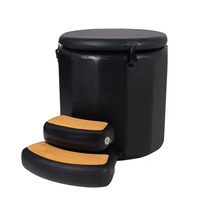 ICEGALAX meilleurs accessoires de baignoire plongeante froide Portable escalier gonflable pliable Portable avec marches gonflables anti-dérapantes en Eva