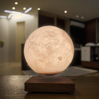 Lampu Meja Dekorasi Natal Terlaris Lampu Bulan Levitasi Magnetik Lampu LED Lampu Malam Bulan Mengambang Dekorasi Rumah