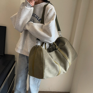 Sac de voyage <span class=keywords><strong>vintage</strong></span> en toile grande capacité avec poignées et bandoulière réglable pour la nuit ou la salle de sport, personnalisable, MOQ - Product Image 4