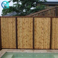 Clôture en bambou écologique 20-22MM pour jardin, mur, allée, portail, treillis, couverture de toit (matériel de clôture anti-pourriture)