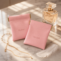 Pochette de rangement auto-fermante à clip pour câbles et écouteurs, trousse de maquillage en PU, mini sac portable pour rouge à lèvres et cosmétiques, usage domestique